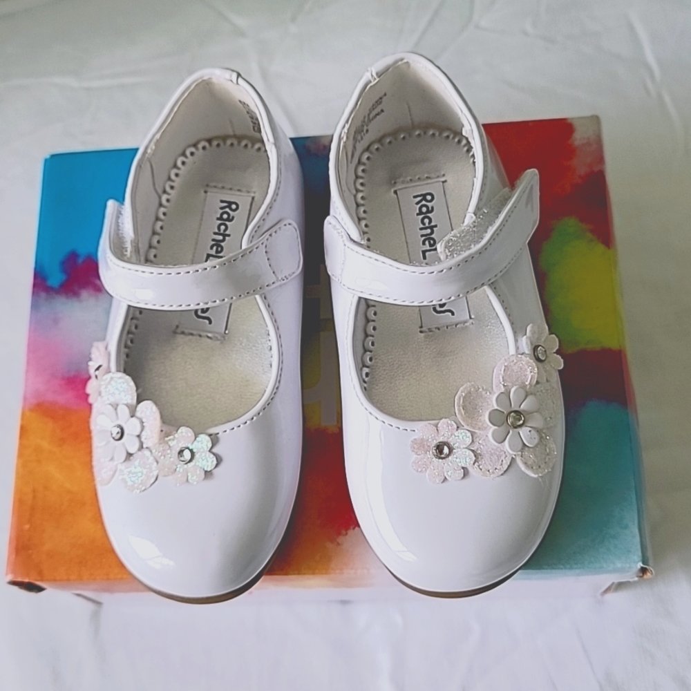 Rachel Shoes Lil Vanna white shoes baby/toddler size 6M New